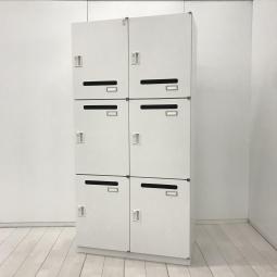 【フリーアドレス化の相棒！個人の荷物を収納可能なダイヤル錠式の6人用ロッカーが入荷！】■イトーキ(ITOKI)製　シンライン(THIN LINE)シリーズ　６人用パーソナルロッカー　H1730㎜　■投函口付　■ダイヤル錠　■ホワイト