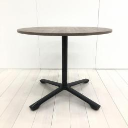 【カフェ風丸テーブル入荷！リフレッシュスペースなどにおすすめ！】■イトーキ(ITOKI)製　ホバー(hover)シリーズ　丸テーブル　W900×H720㎜　■キャスター付き　■天板：木目ダーク/脚：ブラック