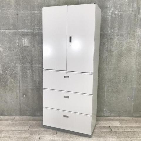 【中古】シンライン  イトーキ（ITOKI） ハイキャビネット／両開き＋3段ラテラル