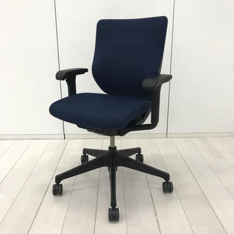 【中古】エピオスチェア KE-420GB-T1B2B2 イトーキ（ITOKI） 肘付ローバックチェア