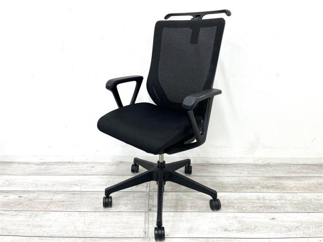 【中古】ミレッザ ロッキング有  イトーキ（ITOKI） 肘付ハイバックチェア