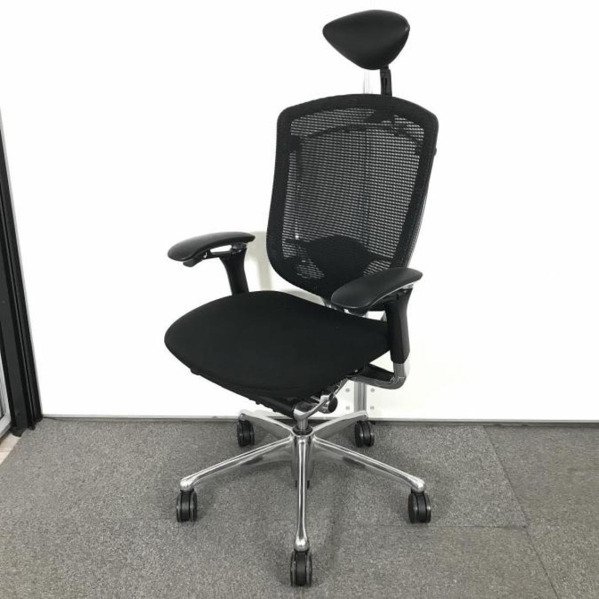 中古】コンテッサチェア CM32AB FBF1 オカムラ/okamura 肘付ハイバック