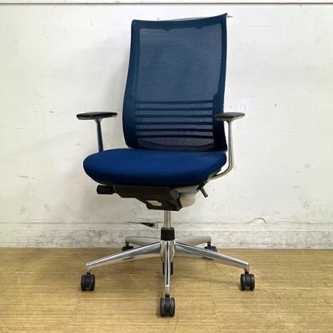 【中古】ベゼル アルミポリッシュ CRS-G2822E1 コクヨ（KOKUYO） 肘付ハイバックチェア