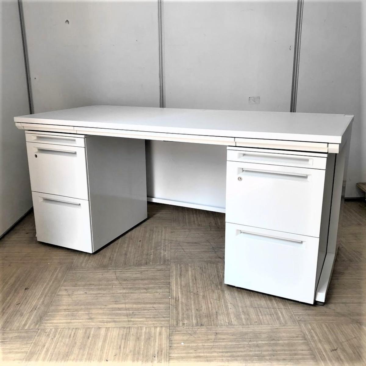 【セット商品（デスク＆ワゴン）】大人気／定番／売れ筋　◆Okamura／オカムラ　◆ADVANCE／アドバンス／◆W1400×D700×H720mm／◆ホワイト　※セットのワゴンは在庫状況によってシリーズが変動致します。
                        アドバンス
                                    中古
            