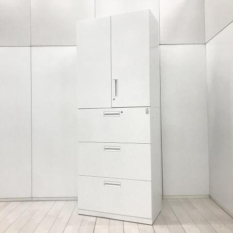【中古】エディア BWUH-SU59SAWN ／ BUW-L3A69SAWNN コクヨ（KOKUYO） ハイキャビネット／両開き＋3段ラテラル