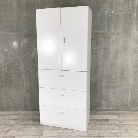 【中古】シンライン  イトーキ（ITOKI） ハイキャビネット／両開き＋3段ラテラル