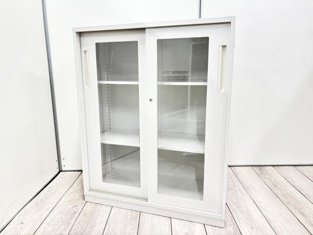 【中古】HSシリーズ 5-825-6122 ウチダ（UCHIDA) ローキャビネット／引き違い