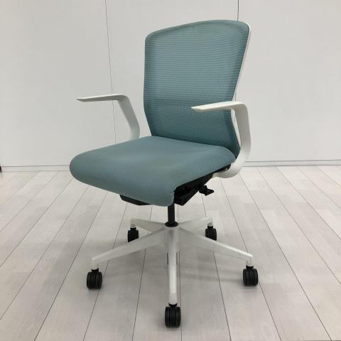 【中古】エルフィ ELA2-00B ウチダ（UCHIDA) 肘付ミドルバックチェア