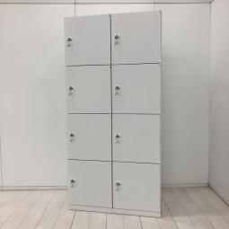 【1台で8人分の収納が可能なパーソナルロッカー！増員・拠点開設におすすめ！】　■ウチダ(UCHIDA)製　8人用ロッカー　パーソナルロッカー　H1850㎜　■ダイヤル錠　■ホワイト　【弊社使用欄：A01054728】