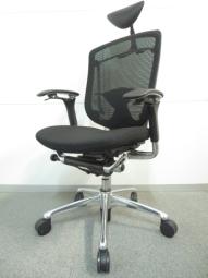 【上質なデザイン！高機能で快適な座り心地で快適キープ！】■オカムラ　コンテッサチェア　可動肘付　ブラック　ヘッドレスト付　■ハイクラス！高級チェアでオフィスに至福のひと時を！【Okamura　Contessa】