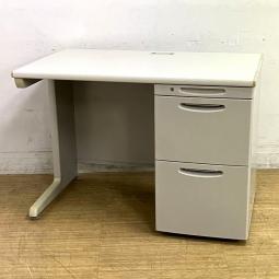 オカムラ　SDシリーズ　片袖机　W1000×D600のレアなサイズ　ニューグレー　シリンダー錠　鍵付き