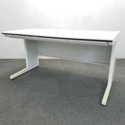【外部倉庫在庫品】ゆとりのあるワークスペースで作業効率アップ！
■コクヨ/IS/ホワイト　平机　引き出し付き　W1400×D700×H720mm【AO】【TOGS】