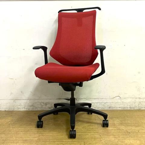 【中古】エフメッシュ KF-370JBH-T1M4 イトーキ（ITOKI） 肘付ハイバックチェア