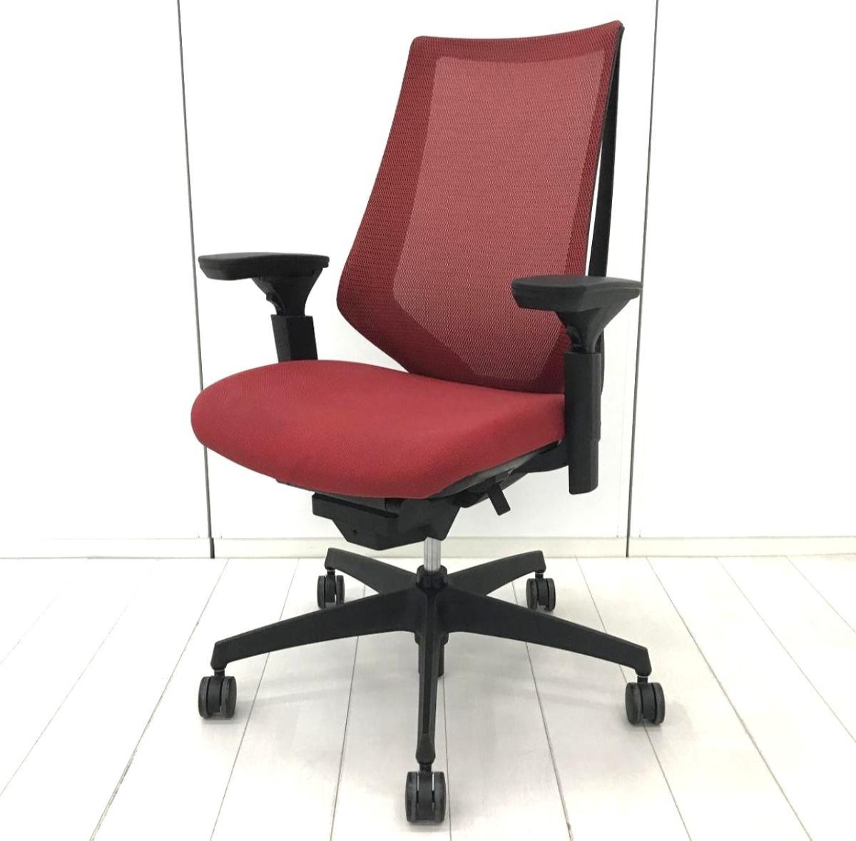 【二重フレーム構造がもたらすしなやかで美しいデザイン！】■コクヨ　デュオラチェア　可動肘付　レッド　ブラックシェル　■体格差に応じた最適な座り心地をサポート！　584971
                        デュオラ メッシュ
                                    中古
            