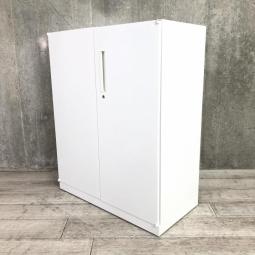 【在庫入替セール】■ウチダ(UCHIDA）製　HSシリーズ　両開きローキャビネット　W900×D450×H1110mm　■ホワイト　■ベース付　■シリンダー錠【A01026135】