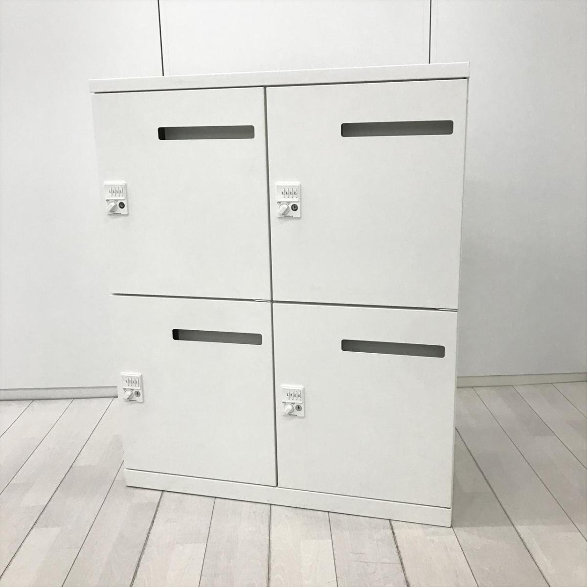 中古】レクトラインロッカー 4B23YM ZA75 オカムラ/okamura 4人用 