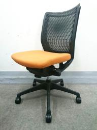 【4/23に4脚入荷予定！】[オレンジの座面で気分を明るく!!]オカムラ製　ヴィスコンテ