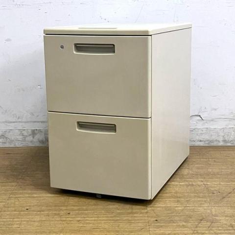 【在庫入替セール】コクヨ　BSシリーズ　2段ワゴン　ニューグレー　シリンダー錠　鍵付きで施錠管理もばっちり