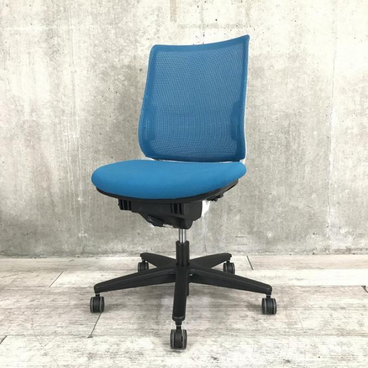 【在庫入替セール】コクヨ　ミトラシリーズ　肘無しチェア　張地：ターコイズ　フレーム：ホワイト　快適な背メッシュ　ランバーサポート付き
                        ミトラシリーズ
                                    中古
            