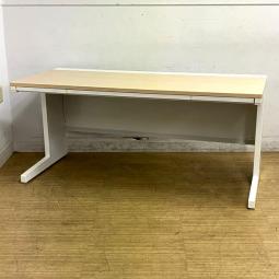 イナバ　デュエナ　平机　ナチュラル　広々使えるW1600サイズ　センター引き出し付きで小物の収納可能【愛知・名古屋・豊田・静岡・浜松】