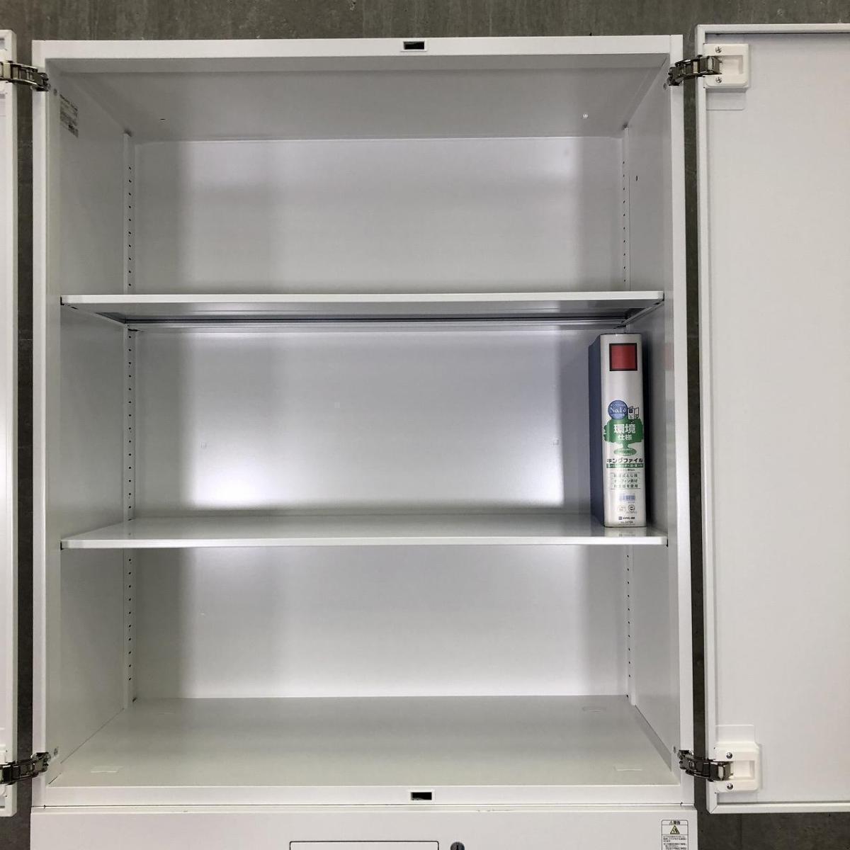 中古】エディア コクヨ/KOKUYO ハイキャビネット／両開き＋3段ラテラル 