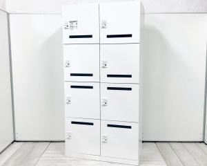 【2023年製】8人用 メールロッカー 投函口付 ダイヤル錠 マスターキー付属なし ホワイト コンセントあり オススメ(おすすめ) 大人気 ・OKAMURA/オカムラ ・Pixline/ピクスライン ※横浜本店撮影画像※
