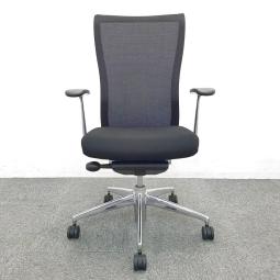 【上半身の動きに快適フィット！ハイグレードメッシュチェア！】■コクヨ　フォスターチェア　肘付　ブラック　■人の動きに近づいた3Dフィット構造！【KOKUYO　FOSTER】586100