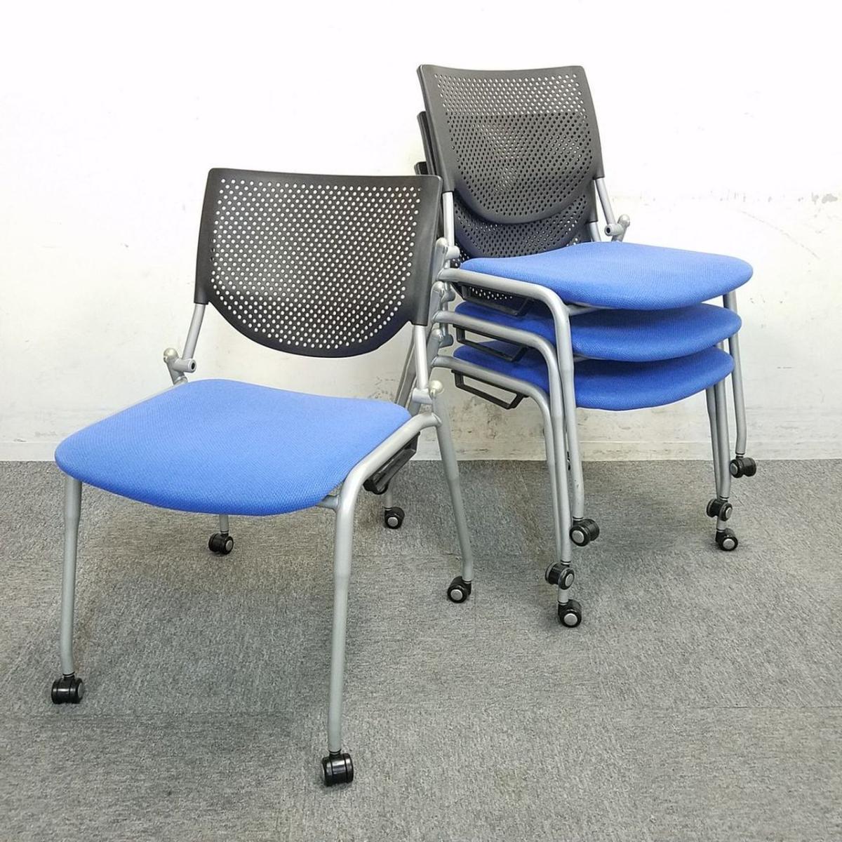 中古】プロスタック オカムラ/okamura スタッキングチェア 586689 