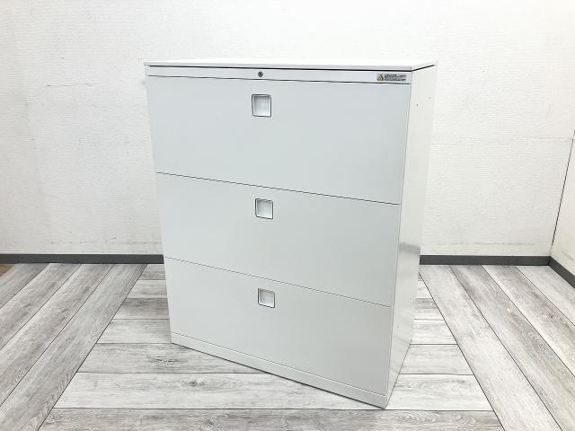 【中古】レクトライン 4BG3ZC　ZA75 オカムラ（okamura） ローキャビネット／ラテラル