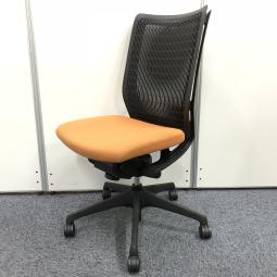 【スタイリッシュなデザインで座りやすい！】■オカムラ　ヴィスコンテチェア　可動肘付　グレー　ハンガー付　■人間工学に基づいた快適な座り心地！【Okamura　Visconte】