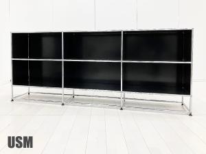 USMハラー　3列2段キャビネット　グラファイトブラック　サイドボード　D350　OPOP