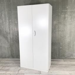 生興　QUWALL　鍵付きキャビネット　両開き書庫　ホワイト　シリンダー錠　A4×5段分収納が可能です