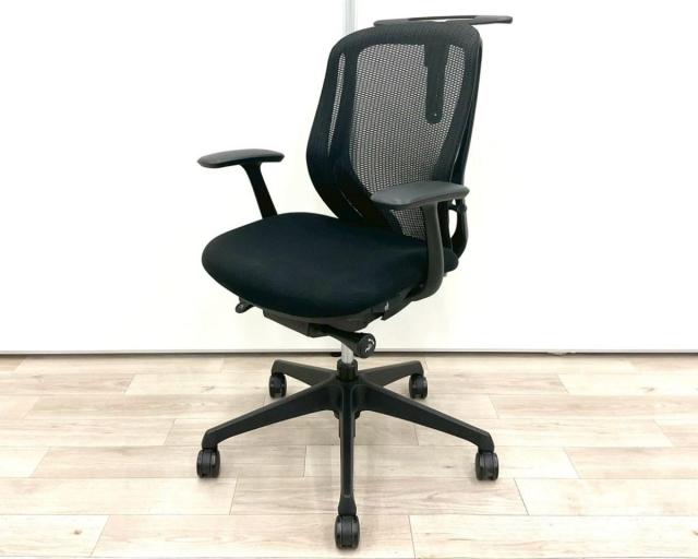 【中古】シルフィーメッシュ  オカムラ（okamura） 肘付ローバックチェア