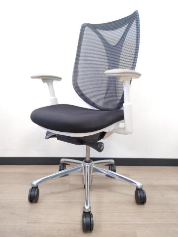 【中古】サブリナ C833BW　FSY1 オカムラ（okamura） 肘付ハイバックチェア