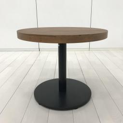 【カフェ風丸テーブル入荷！リフレッシュスペースなどにおすすめ！】■オカムラ(okamura)製　アルトピアッツァ(Alt Piazza)シリーズ　丸テーブル　W600×H720㎜　■天板：木目ダークブラウン/脚：ブラック