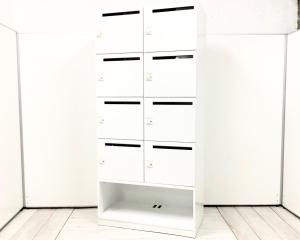 【在庫入替セール品】8人用 メールロッカー 投函口付 ダイヤル錠 マスターキー作成可能！ ホワイト コンセントあり オススメ(おすすめ) 大人気 ・KOKUYO/コクヨ ・EDIA/エディア ※横浜本店撮影画像※
