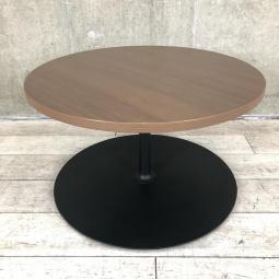 【在庫入れ替えセール】【スタイリッシュなカフェ風の空間を演出！オシャレな木目デザイン！人気丸テーブルが入荷！】■コクヨ（KOKUYO）　フランカ (Franka)シリーズ　丸テーブル　ローテーブル　W750×H450㎜　■天板：木目ブラウン/脚：ブラック【T4】