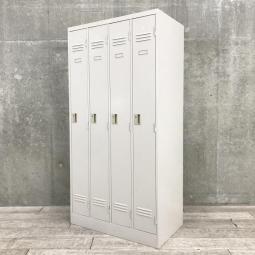 【個人の衣服や荷物をしっかり管理！使い勝手の良い4人用ロッカー】■イトーキ（ITOKI）製　J型シリーズ　4人用ロッカー　更衣用ロッカー　W900×D515H1790㎜　■シリンダー錠　■グレー【2604】弊社使用欄【A01072200】