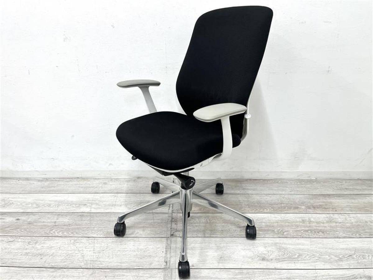 【定価約11万円】【快適な座り心地を実現！人気シリーズの背面クッションモデル！】■オカムラ（okamura）製　シルフィーチェア　肘付ハイバック　背面クッションタイプ　■ブラック×ホワイトシェル
                        シルフィー
                                    中古
            