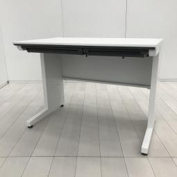 【定価約9万円】【奥行600㎜】【横幅1000㎜のコンパクトサイズ！清潔感のあるホワイトカラーの事務机！】■コクヨ(KOKUYO)製　アイエス(iS)シリーズ　平机　W1000×D600㎜　■引き出し付　■ホワイト