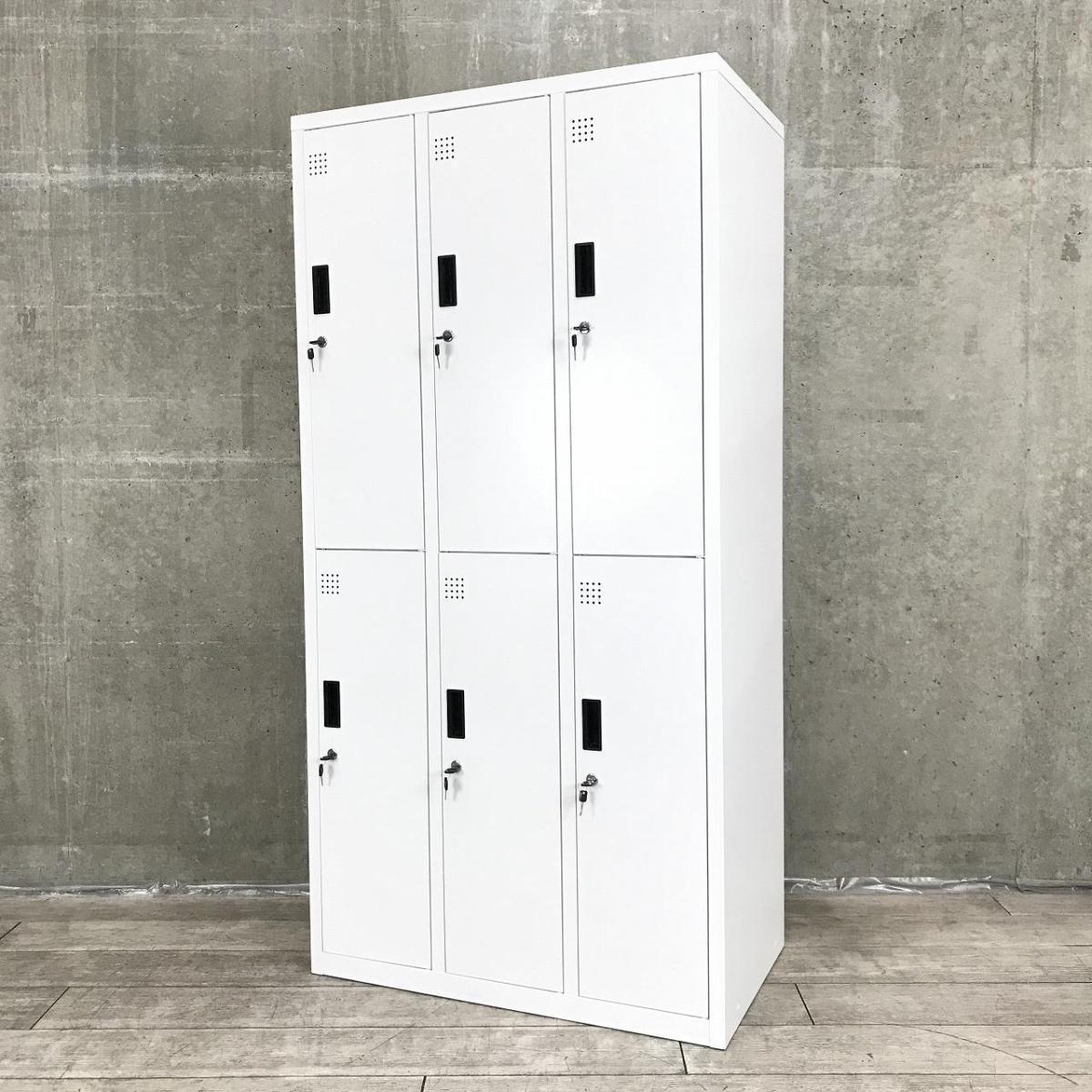 【定価約11万円】【省スペースに6名分の収納可能！常に人気の高い更衣用ロッカー！】■6人用更衣ロッカー　3列×2段収納　W900×D515㎜　■ホワイト　■シリンダー錠【移転や増員を検討されている方にオススメ！】
                        その他シリーズ
                                    中古
            