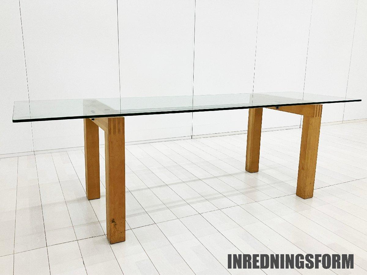 Inredningsform Sweden / インレッドニングスフォーム スウェーデン　ガラスダイニングテーブル　北欧　W2300
                        その他シリーズ
                                    中古
            