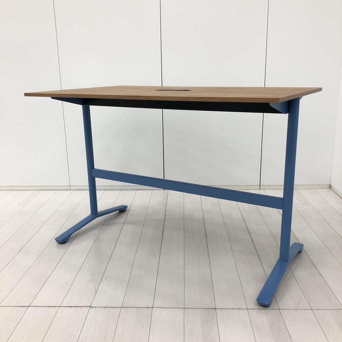 【電源付きで、ワークもコミュニケーションもスマートに！】■イトーキ（ITOKI）製　ノットワーク　ミーティングテーブル　 ハイテーブル（電源付き）　W1500×D900×H1000mm　■木目×ブルーフレーム　【関東倉庫在庫品】【弊社使用欄：A01066835】【HU】
                        トレッセR
                                    中古
            