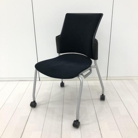 【中古】チェダーCチェア MC-W90SE BK プラス（PLUS） スタッキングチェア