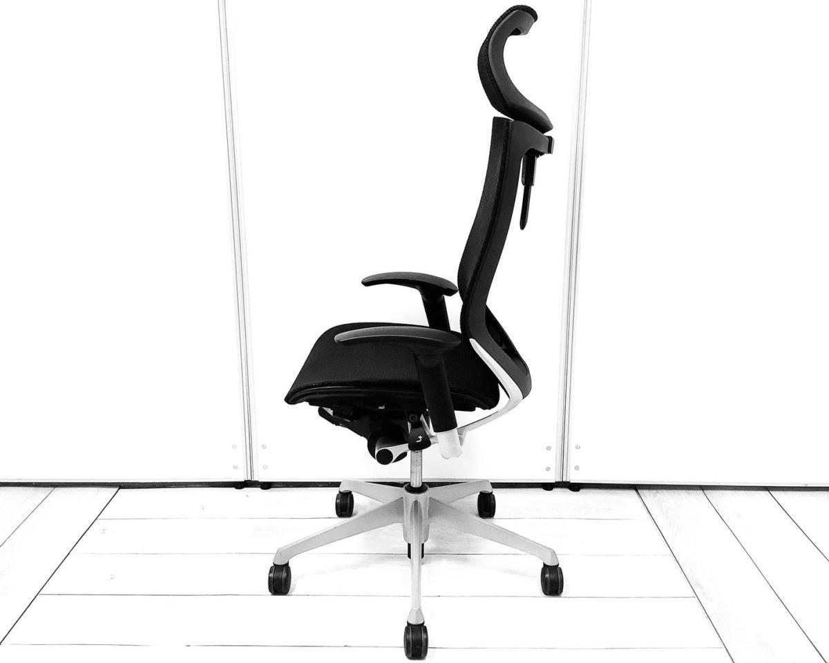 中古】バロンチェア CP81CR-FPG1 オカムラ/okamura 肘付ハイバック 