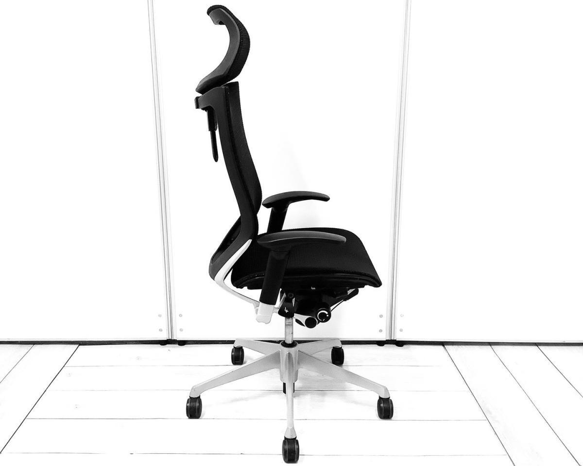 中古】バロンチェア CP81CR-FPG1 オカムラ/okamura 肘付ハイバック 