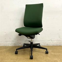 コクヨ　ウィザード3　肘無しハイバックモデル　クロス：ディープグリーン×フレーム：ブラック　ロングセラーシリーズ