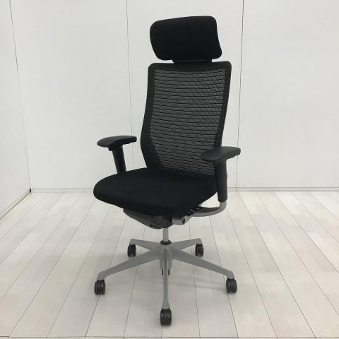 【中古】コーラルメッシュ CQ8AGR FSH1 オカムラ（okamura） 肘付ハイバックチェア