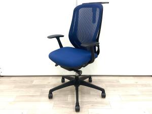 ■Okamura/オカムラ　■Sylphy/シルフィー　■ミディアムブルー　■肘付き/固定肘　■ハイバック　■ハンガー付き