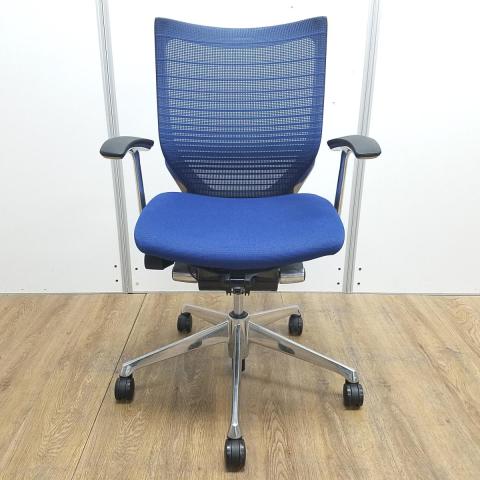 【中古】バロンチェア CP43BR-FGR3 オカムラ（okamura） 肘付ローバックチェア